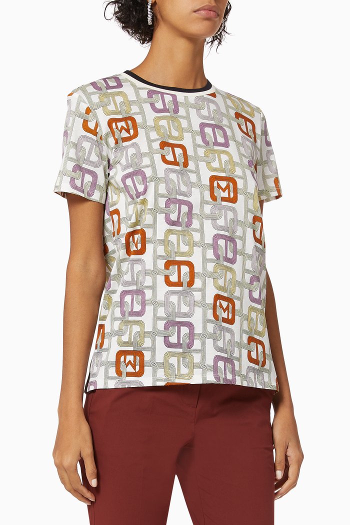 Conico Chain T-shirt in Cotton Jersey, Purple