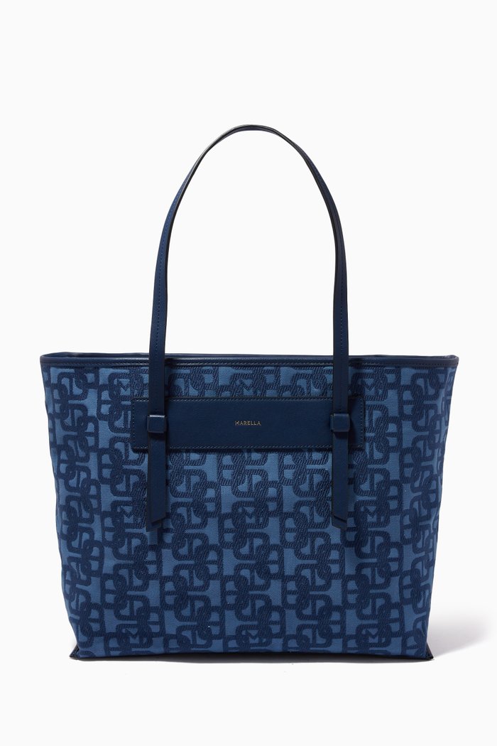 

Editore Shoulder Bag in Eco Leather, Blue