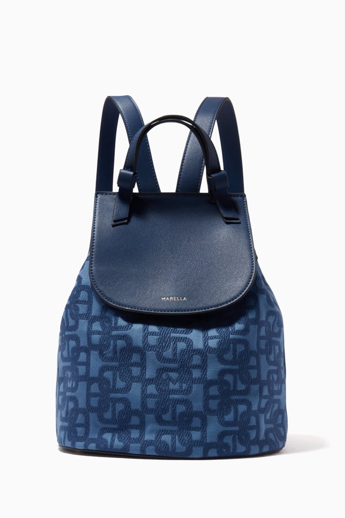 

Felce Backpack in Jacquard Cotton, Blue