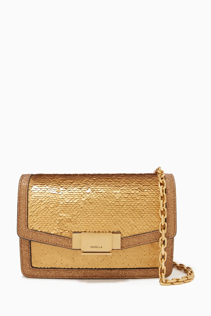 

Oxiria Shoulder Bag in Eco Leather, Metallic