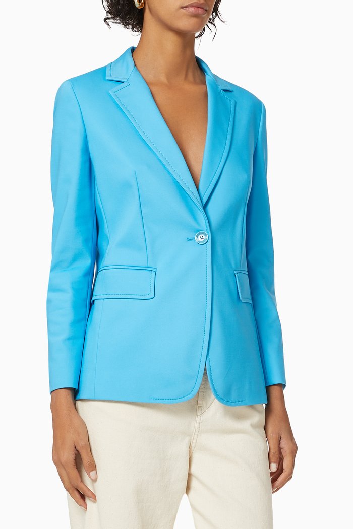 Domizia Blazer in Stretch Cotton, Multicolour