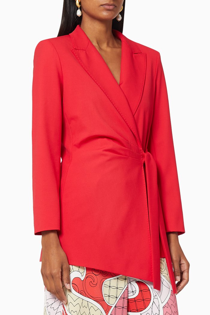 

Fuga Wrap-Around Blazer, Red