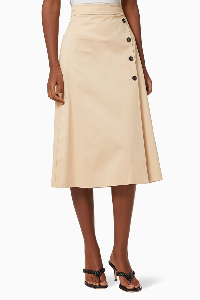 

Paga Skirt in Stretch Cotton, Neutral