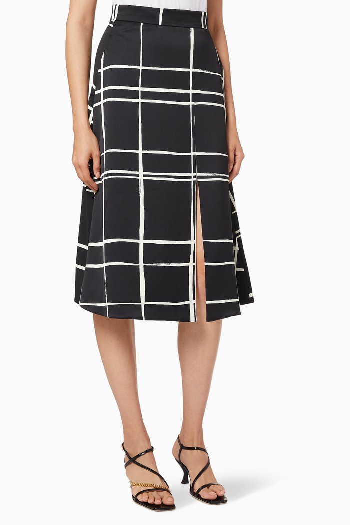

Giubba Crepe Midi Skirt, Black