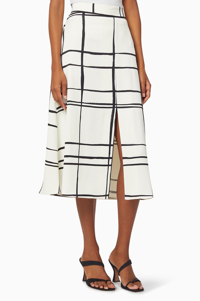 

Giubba Crepe Midi Skirt, White