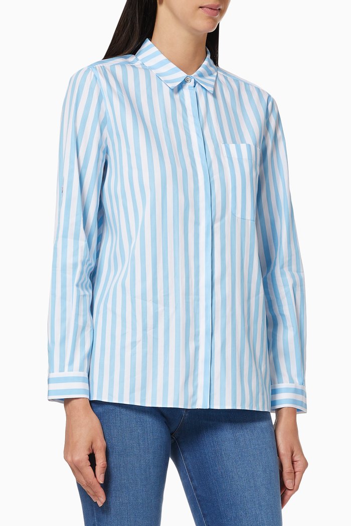 

Genere Stripe Shirt in Cotton, Blue
