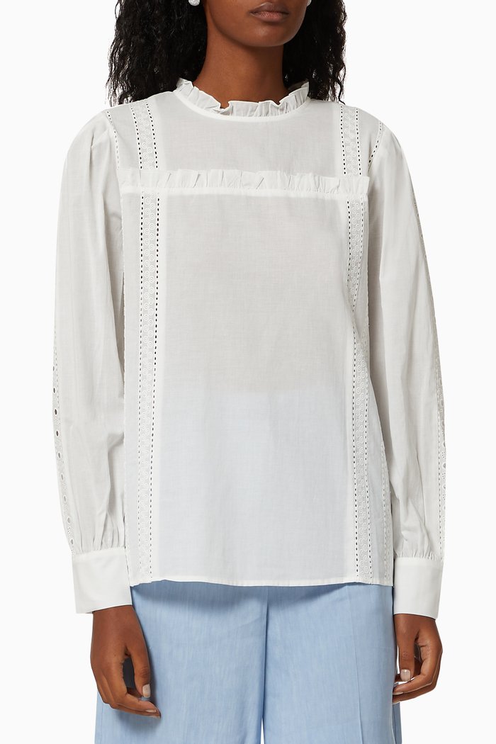 

Cherie Top in Cotton, White