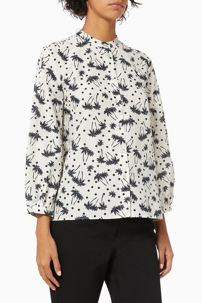 

Acceso Printed Shirt in Cotton Voile, Neutral