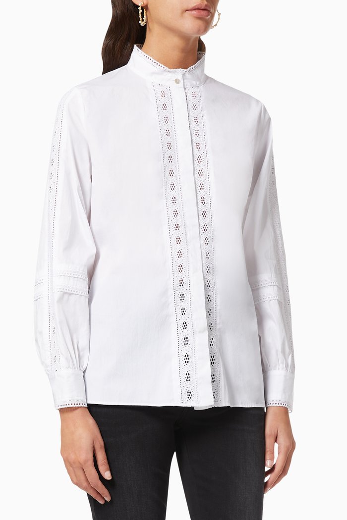 Danton Shirt in Cotton Poplin, White