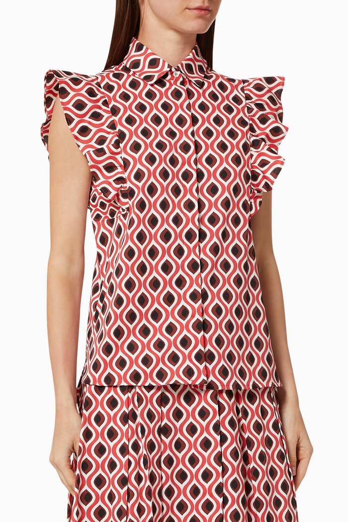 

Cindy Shirt in Stretch Cotton Poplin, Orange