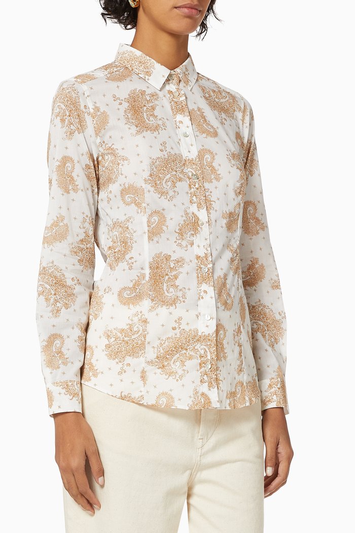 Ucraina Shirt in Cotton Poplin, White