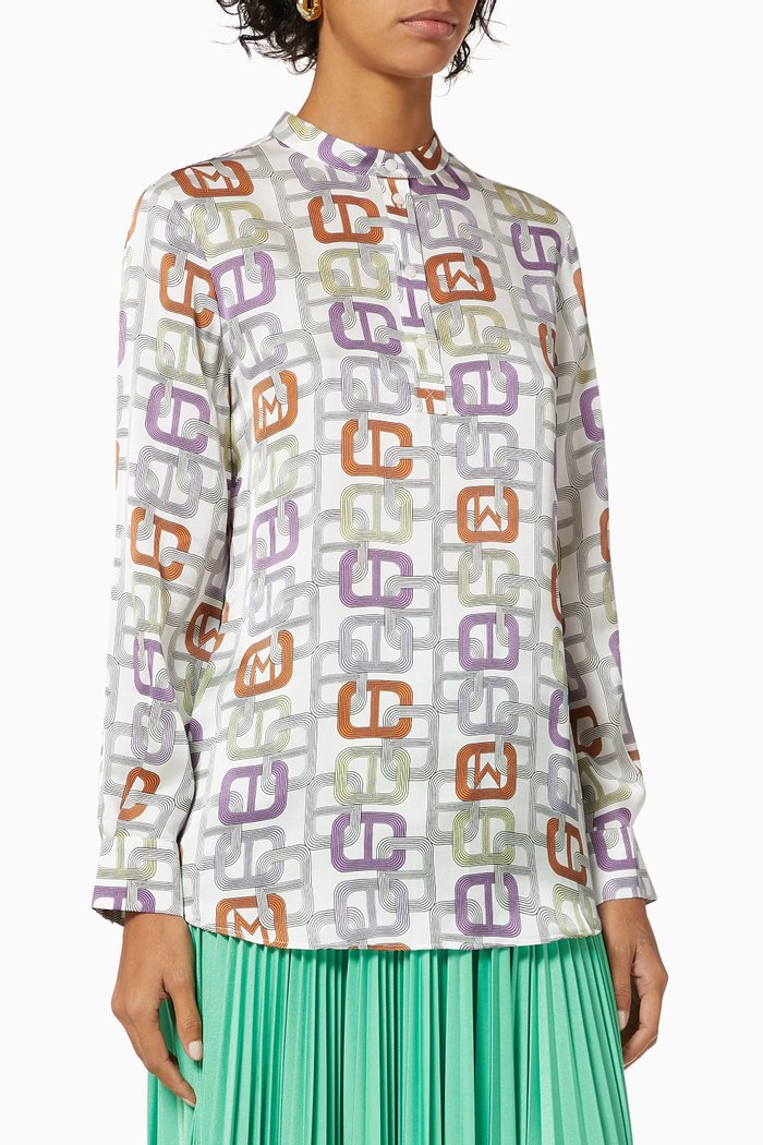 

Spagna Shirt in Satin Silk, Purple