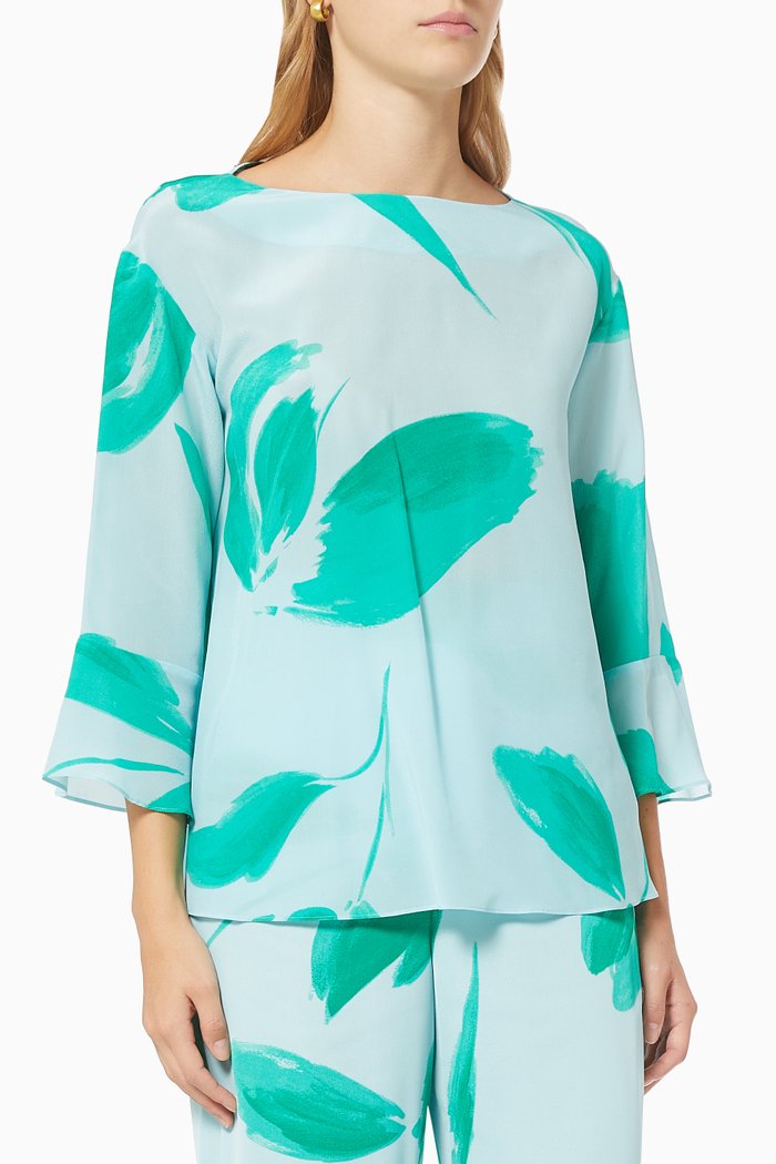 

Ivana Top in Silk, Green