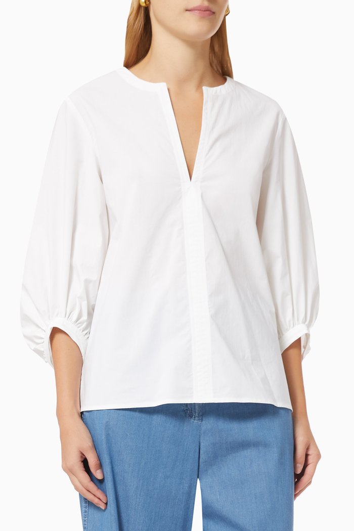 Master Blouse in Cotton Poplin, White