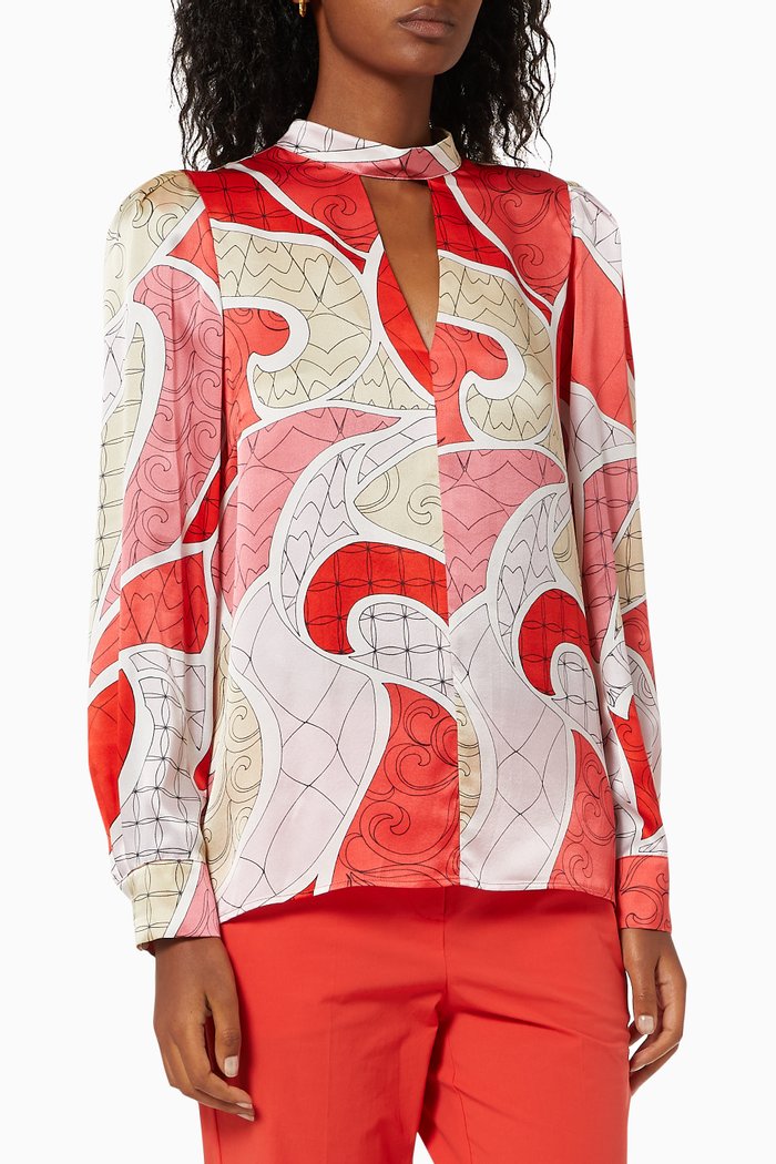 

Xiria Shirt in Silk Crepe, Neutral