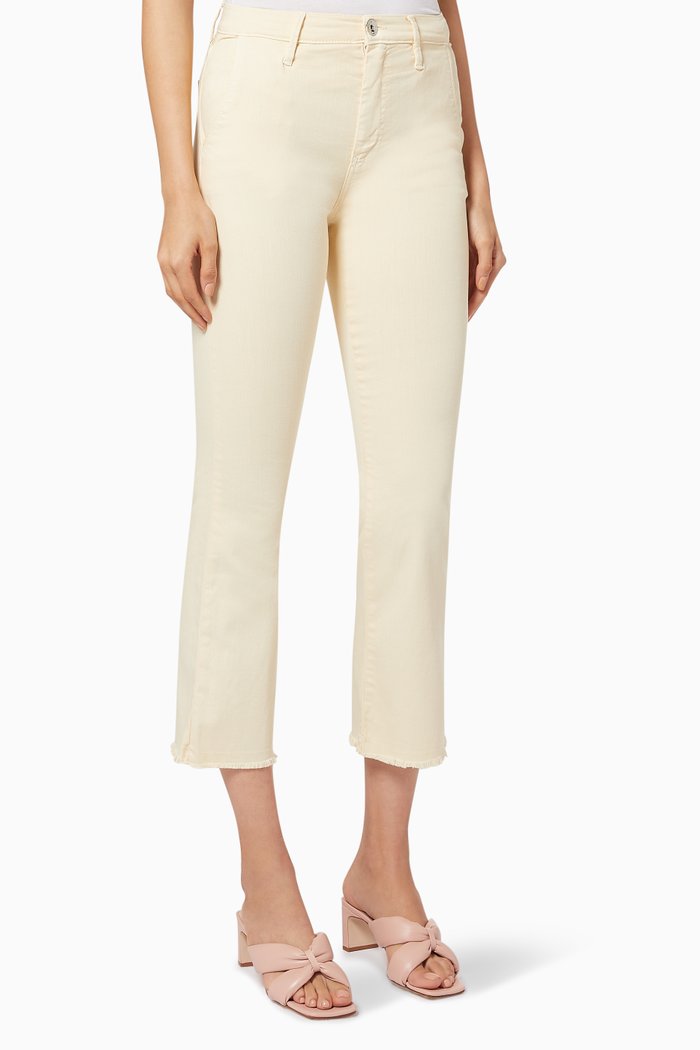 

Milva Cropped Flared Jeans, Yellow