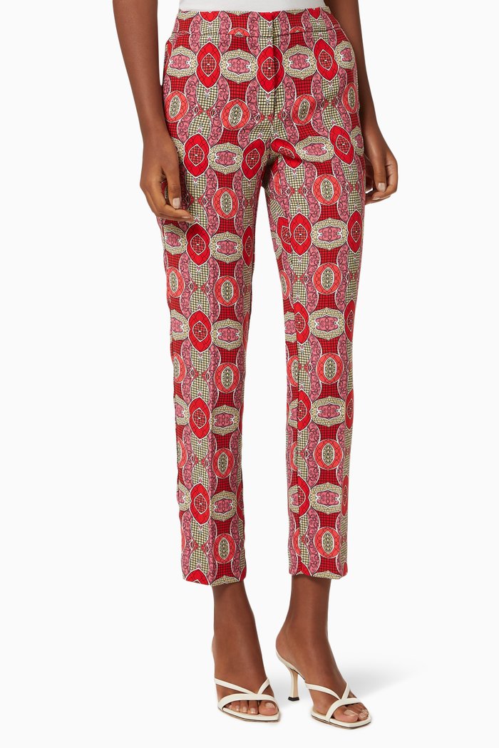 

Orario Printed Pants in Crepe, Pink
