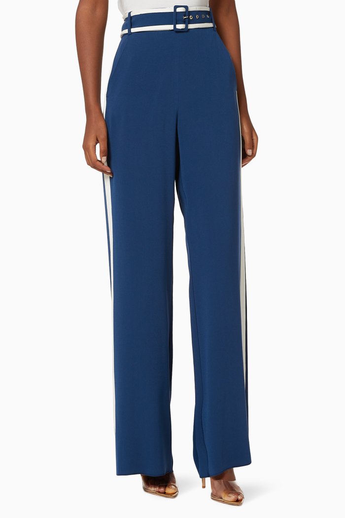 

Adunco Trousers in Crepe, Blue
