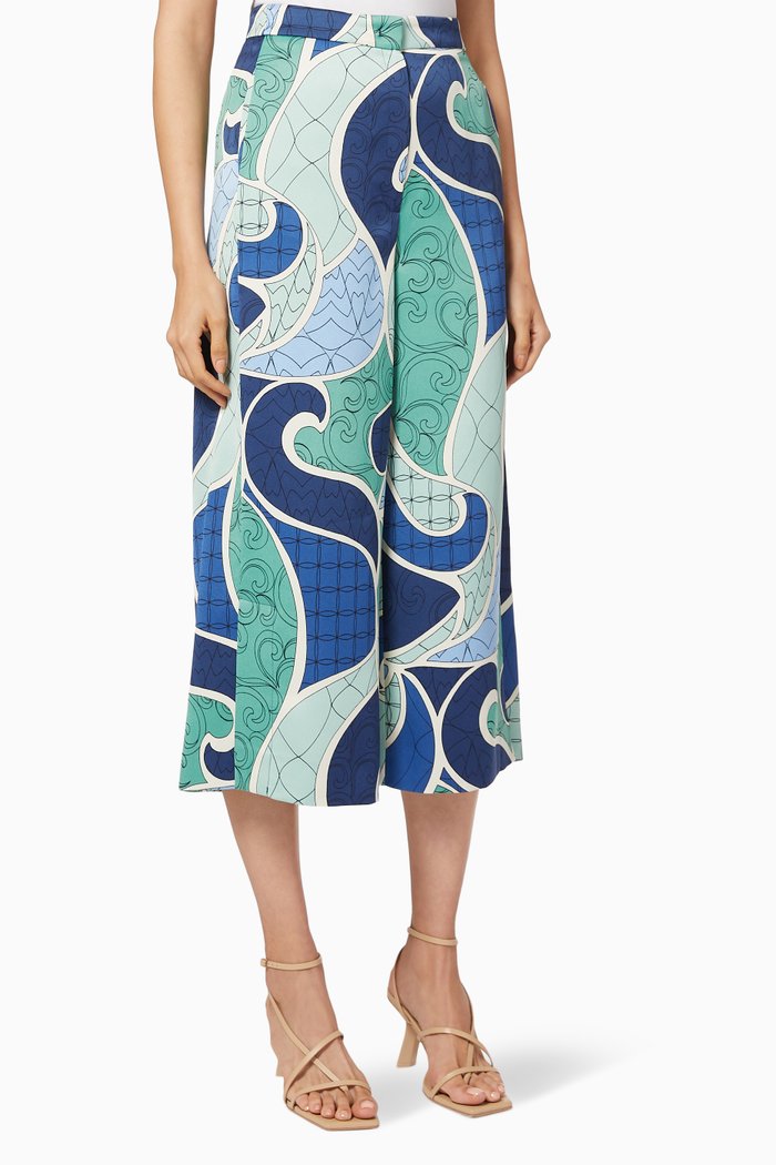 

Gelly Satin Crepe Pants, Blue