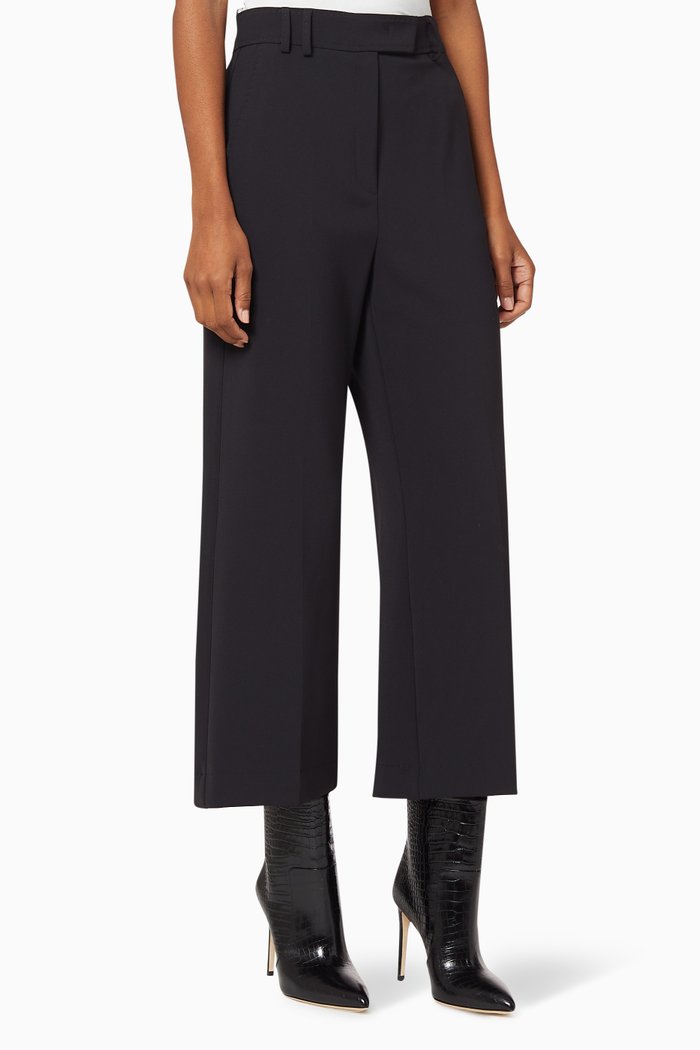 

Mayaca Stretch Cady Cropped Trousers, Black