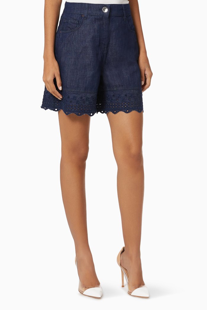

Drive Shorts in Linen Denim, Blue