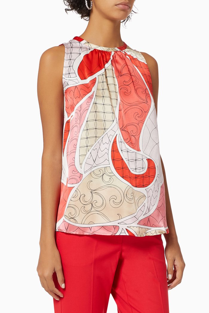 

Cupido Top in Silk Satin, Neutral