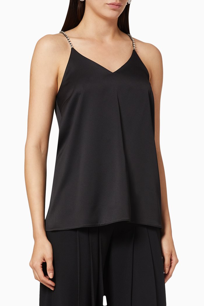 

Acaci ART.365 Rhinestone Top, Black