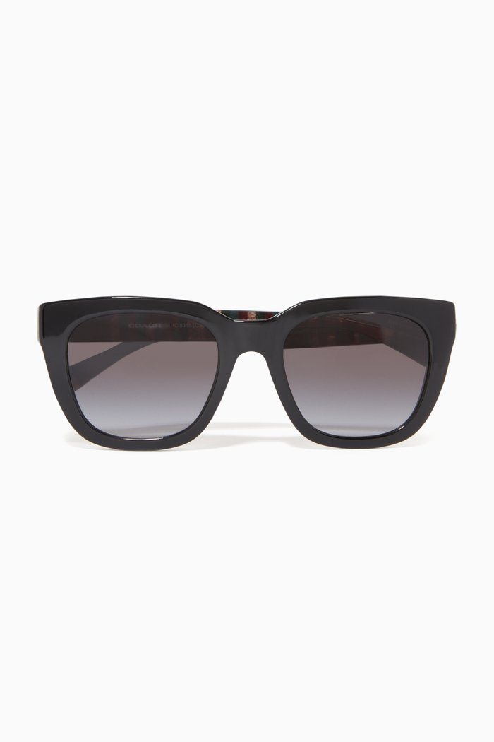 

Cat-eye Sunglasses in Acetate, Black