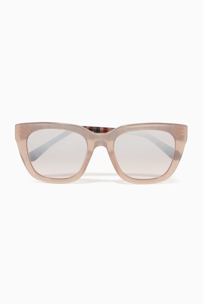 

Cat-eye Sunglasses in Acetate, Metallic