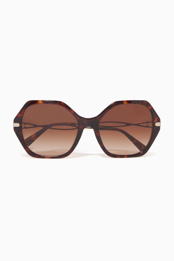 

Hexagonal Sunglasses in Acetate, Black