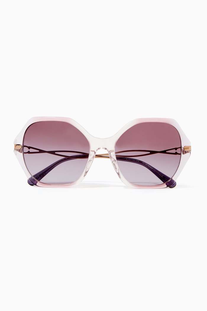 

Hexagonal Sunglasses in Acetate, Purple