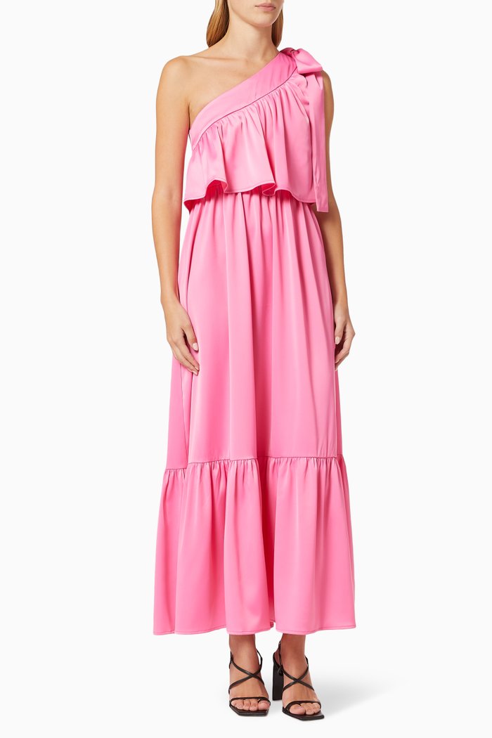 

Yasvictoria Maxi Dress in Recycled Polyester, Pink