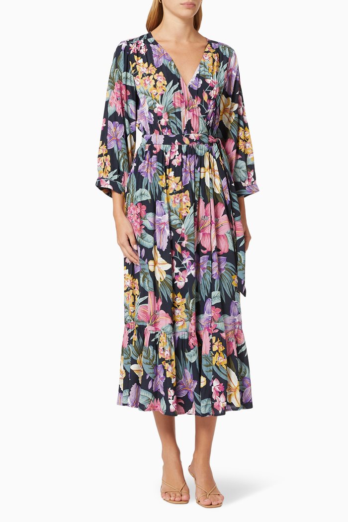 

Yaslio Wrap Midi Dress, Multicolour
