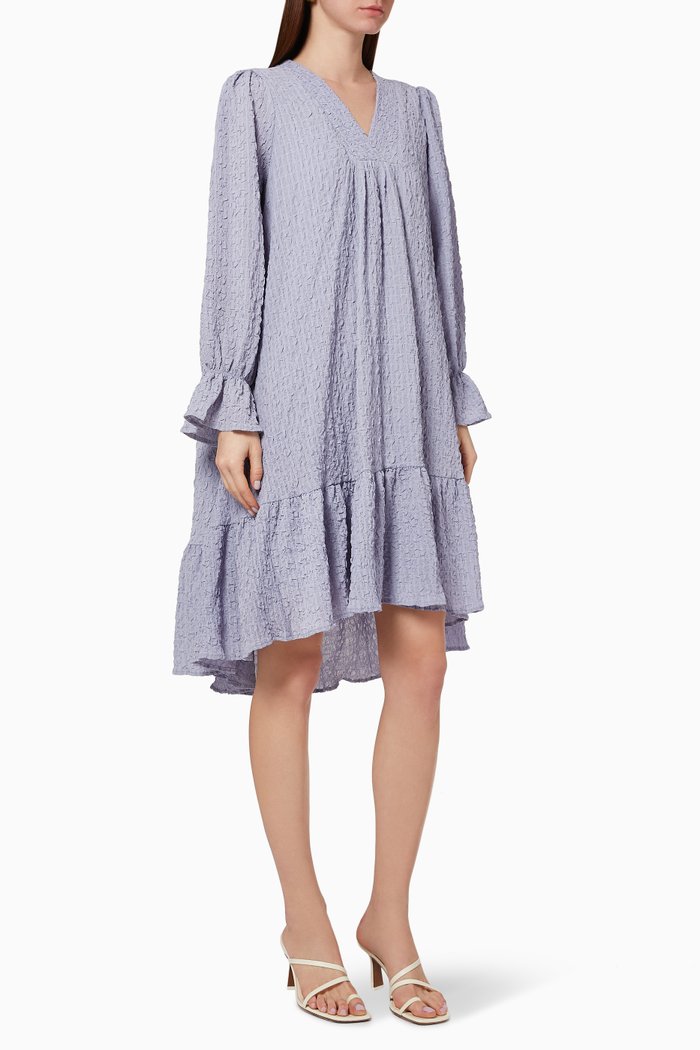 

Yasbubba Ruffle Dress, Purple