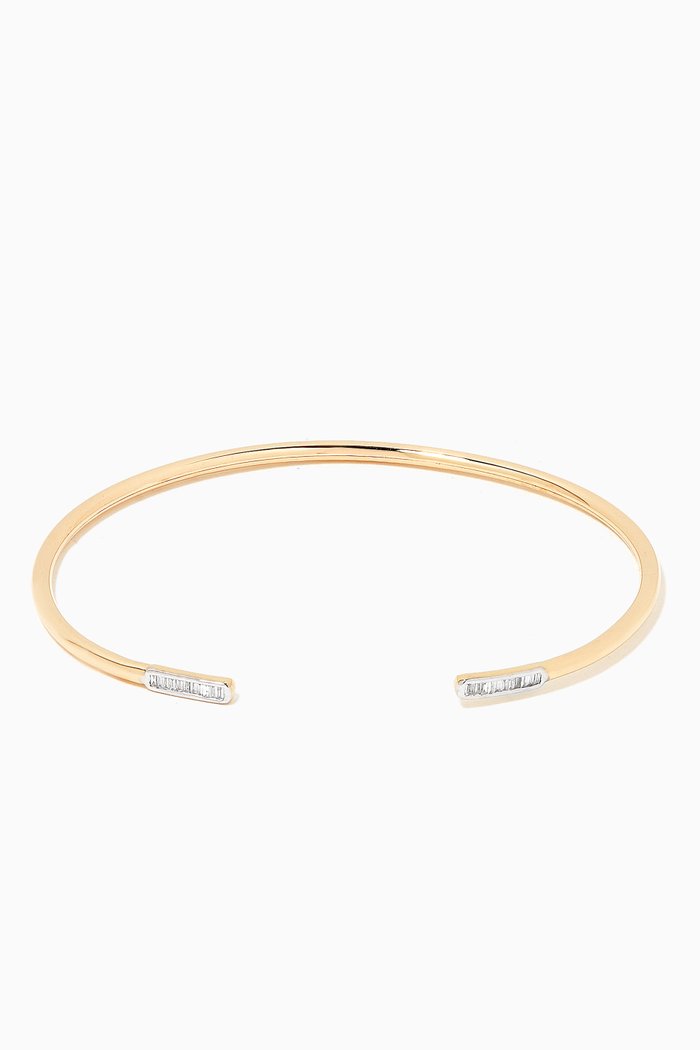 

Baguette Diamond Line Cuff in 10kt Yellow Gold