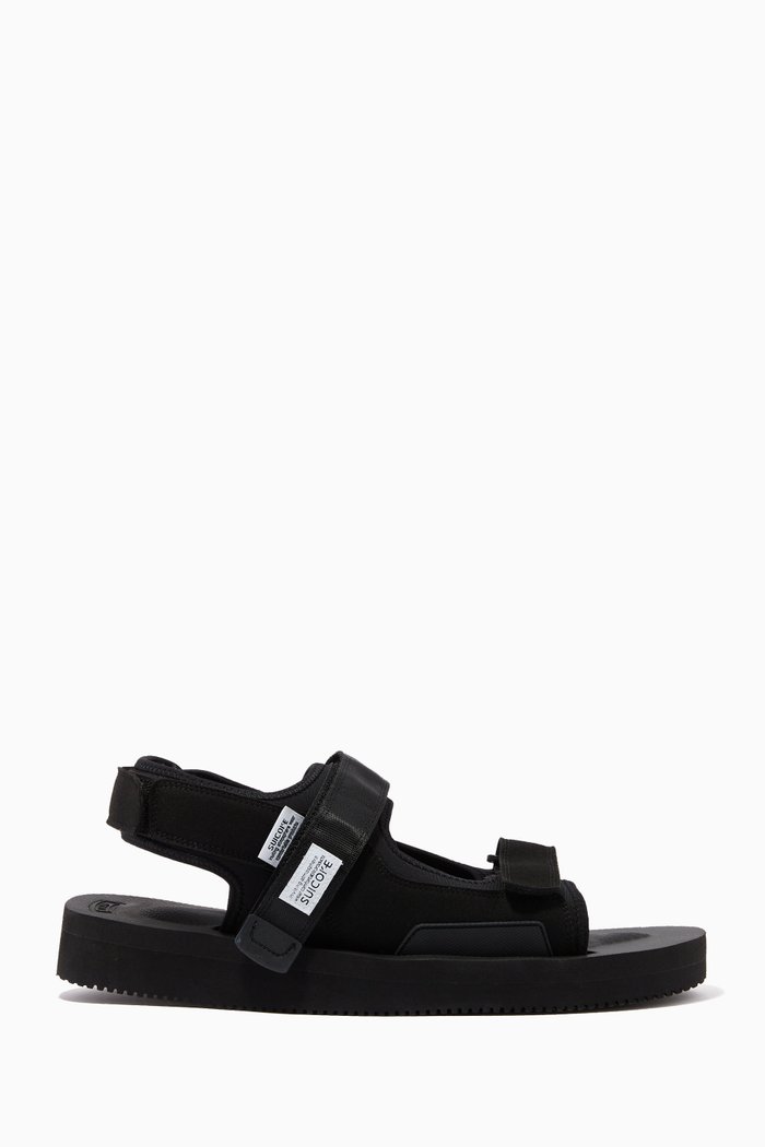 Was-V Sandals in Neoprene, Black