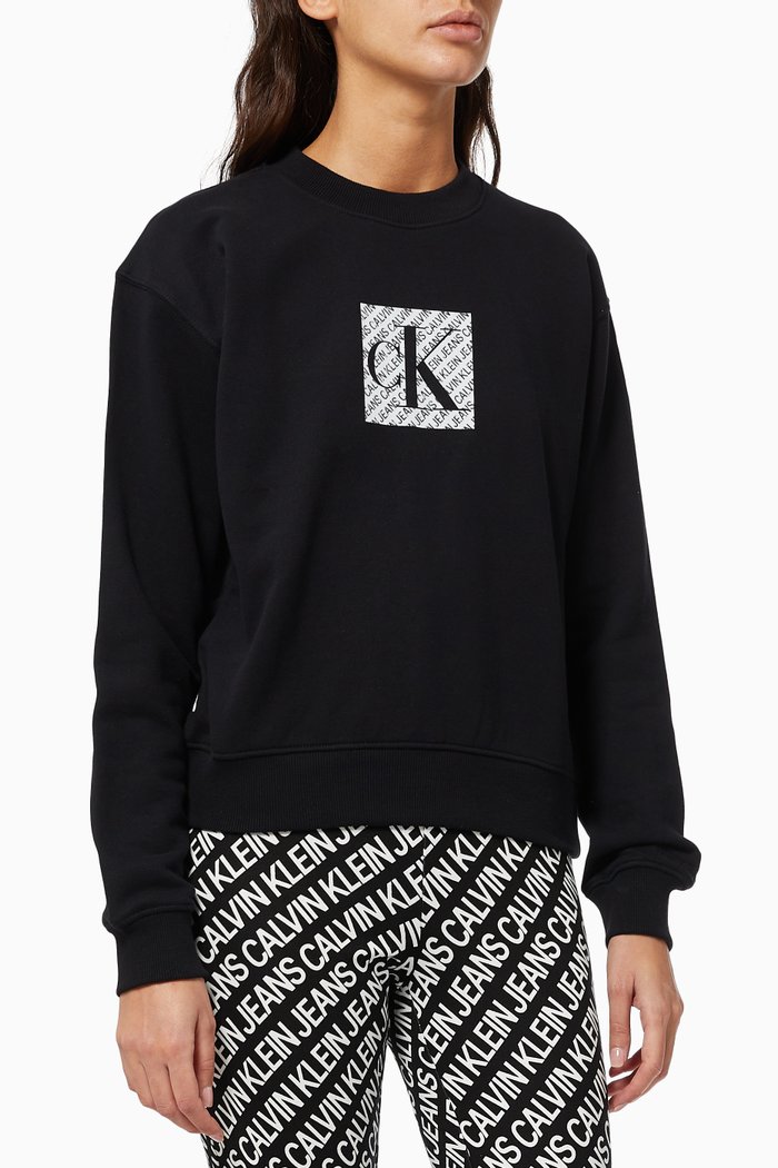 

Logo Sweatshirt in Organic Cotton Terry, Black