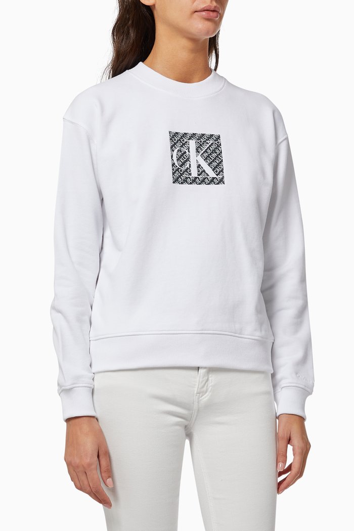 

Logo Sweatshirt in Organic Cotton Terry, White