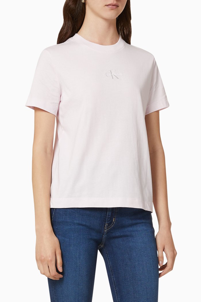 

Monogram Organic Cotton T-shirt, Pink