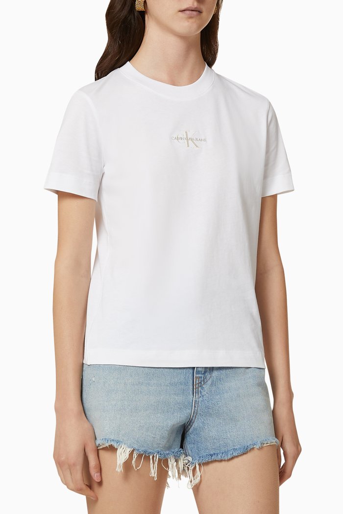 

Monogram Organic Cotton T-shirt, White