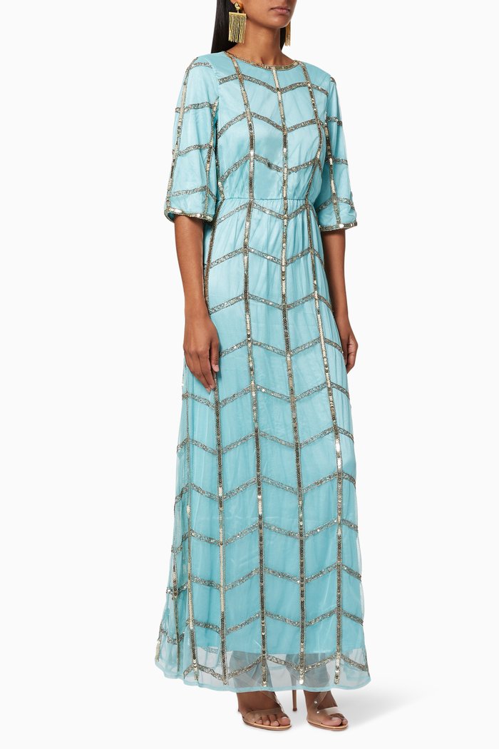 

Yaseloris Sequinned Dress, Blue