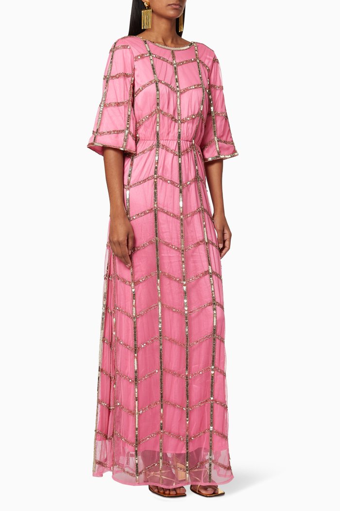 

Yaseloris Sequinned Dress, Pink