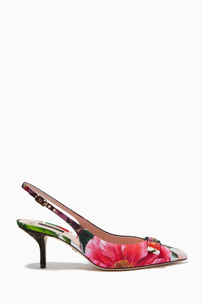 

Cardinale Slingbacks in Cotton and Jacquard Patchwork, Multicolour