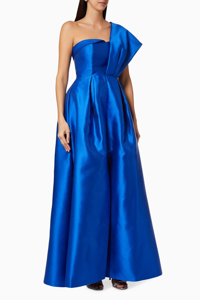 

Clara Satin Gown, Blue