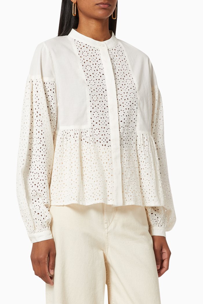 

Yasfrimore Broderie Anglaise Shirt, White