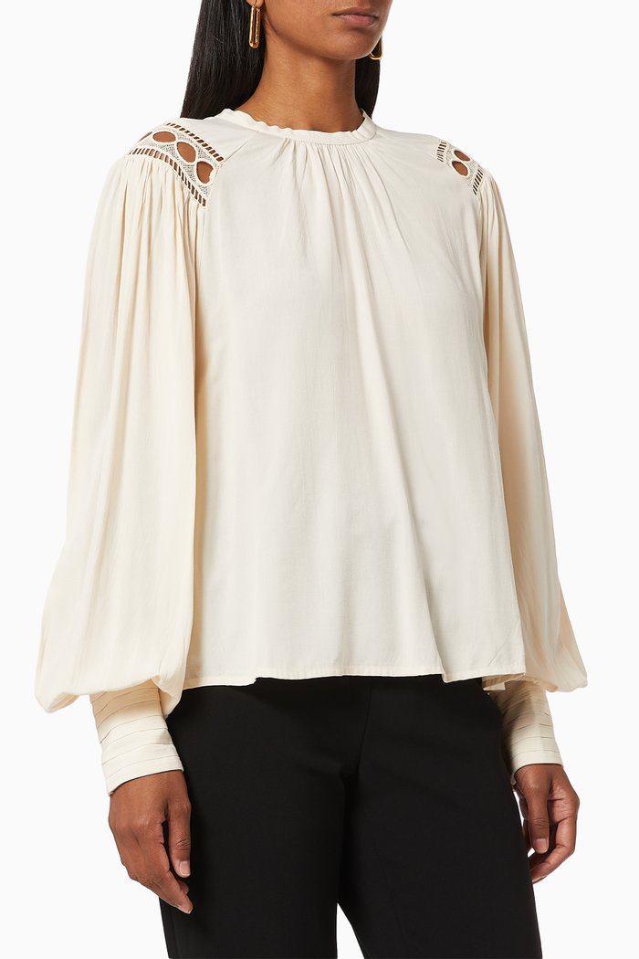 

Yasrotilla Embroidered Top, Neutral