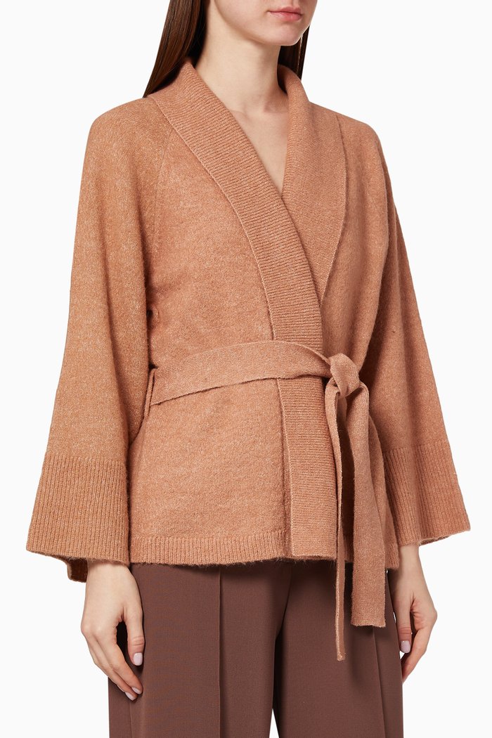 

Yasmocha Knitted Cardigan, Brown