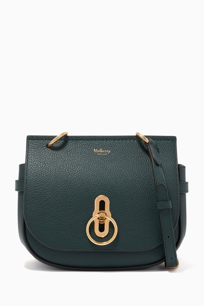 

Small Amberley Satchel Bag in Small Classic Grain Leather, Green
