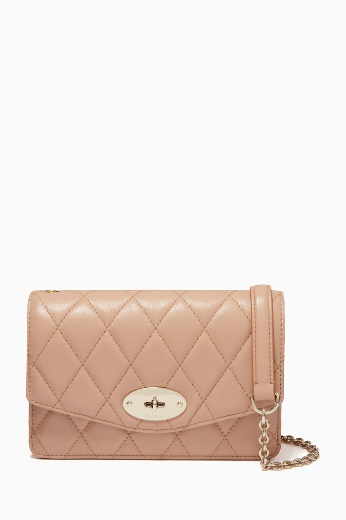 

Small Darley in Quilted Shiny Calf Leather, Pink