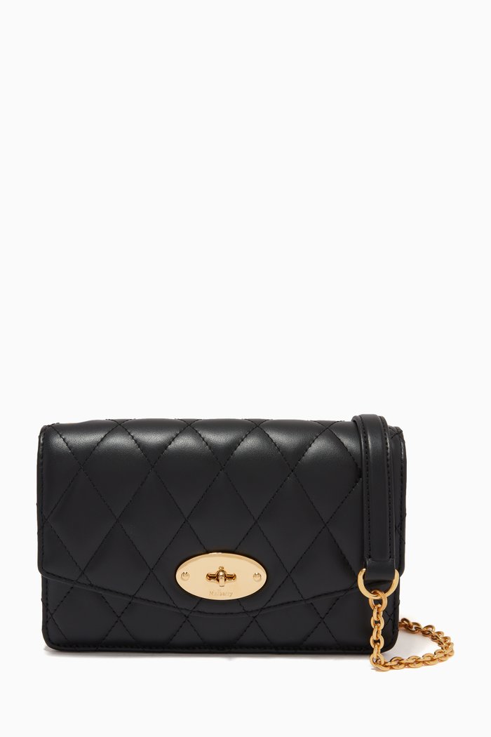 

Small Darley in Quilted Shiny Calf Leather, Black